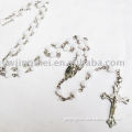 Custom rosary necklace white heart shaped rosary for child